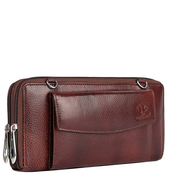 Dark brown shop leather women's wallet