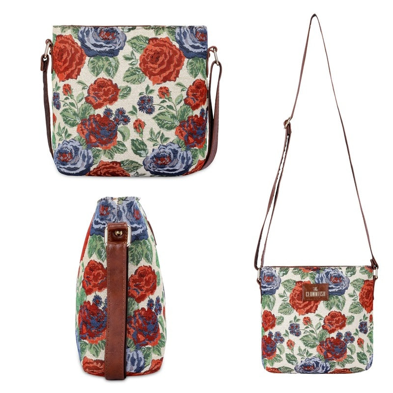 Clownfish Red-Floral Sling & Handbag - Stylish Accessories