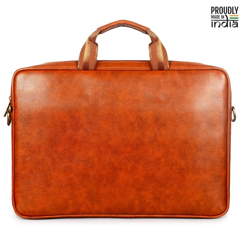 Clownfish Biz Faux Leather Laptop Messenger Bag - Conference