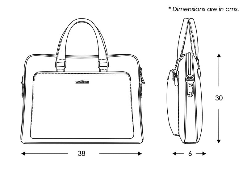 Clownfish laptop briefcase - stylish daily work use