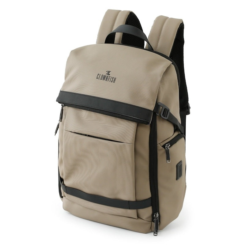 Clownfish Trek Series Laptop Bag - khaki color style