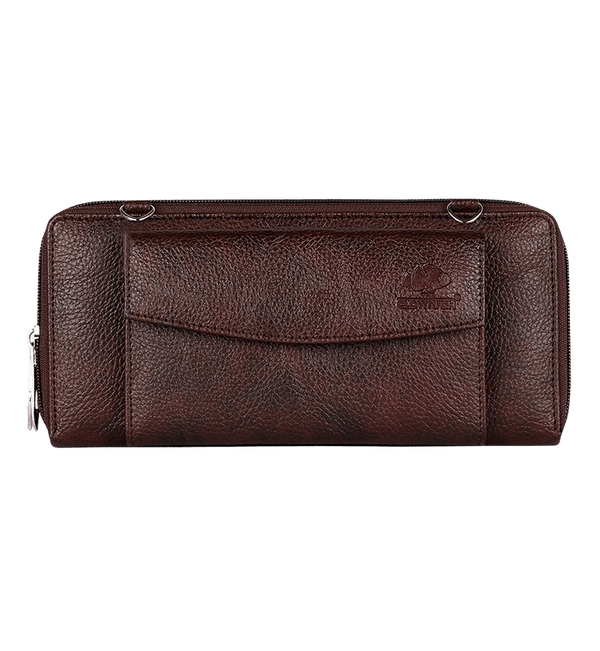 Khadim Brown Clutch Bag Wallet for Women (6740273)