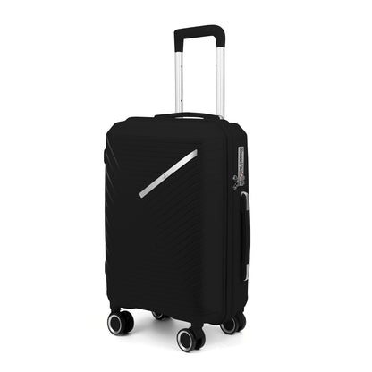 THE CLOWNFISH Denzel Series Luggage Polypropylene Hard Case Suitcase Eight Wheel Trolley Bag with TSA Lock-Teal (Medium size, 66 cm-26 inch)
