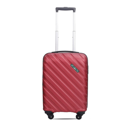 THE CLOWNFISH Armstrong Luggage ABS Hard Case Suitcase Four Wheel Trolley Bag- Red (Small size,54 cm-20 inch)