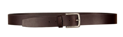 THE CLOWNFISH Men's Genuine Leather Belt with Textured/Embossed Design- Umber Brown (Size-36 inches)