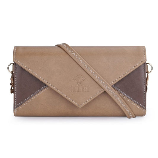 Clownfish light brown wallet - trendy for business