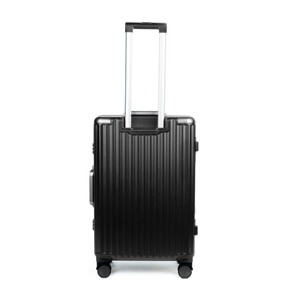 THE CLOWNFISH Stark Series Luggage PolyCarbonate Hard Case Suitcase Eight Wheel Trolley Bag with Double TSA Locks- Sooty Black (Small size, 57 cm-22 inch)