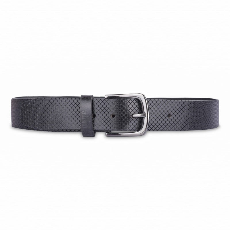 Clownfish men's leather belt - black color