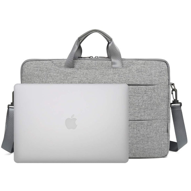 THE CLOWNFISH CoolBELL Water Resistant Nylon Slim 15.6 Inches Laptop Messenger Bag (Grey)