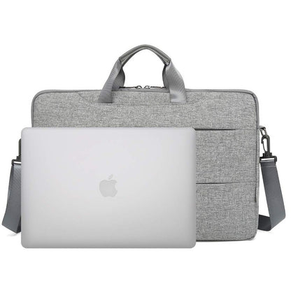 THE CLOWNFISH CoolBELL Water Resistant Nylon Slim 15.6 Inches Laptop Messenger Bag (Grey)