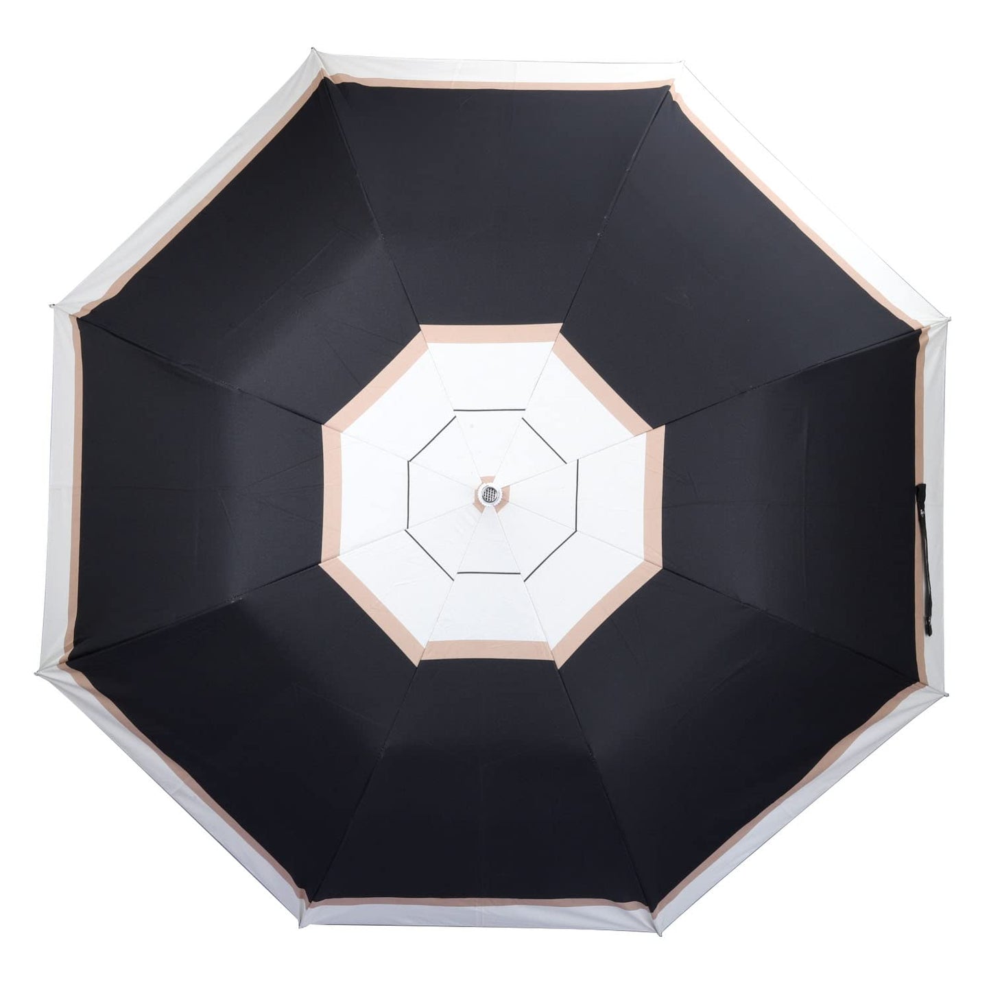 THE CLOWNFISH Umbrella Drizzle Series 2- Fold Auto Open Waterproof Pongee Umbrellas For Men and Women (Jet Black)