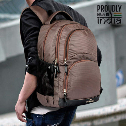 THE CLOWNFISH 30 Ltrs Peanut Brown Laptop Backpack (TCFBPPO-SKPBR1)