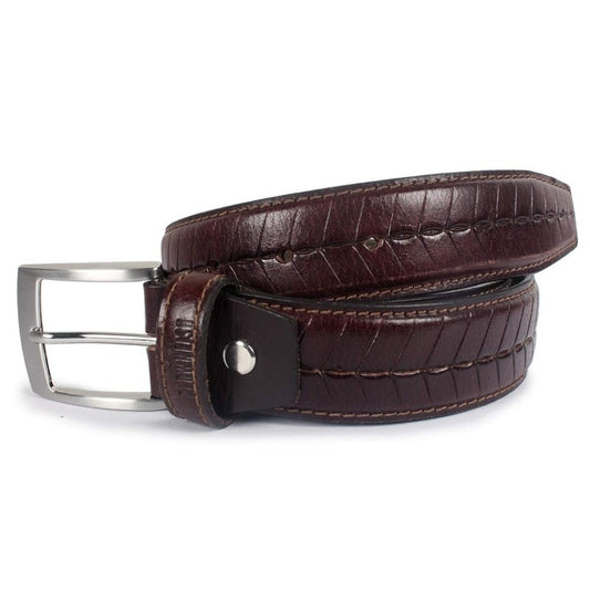 Clownfish Genuine Leather Belt - Trendy Embossed Design