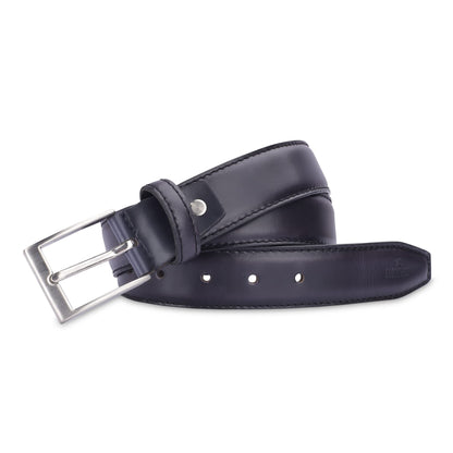 THE CLOWNFISH Men's Genuine Leather Belt - Black (Size-40 inches)