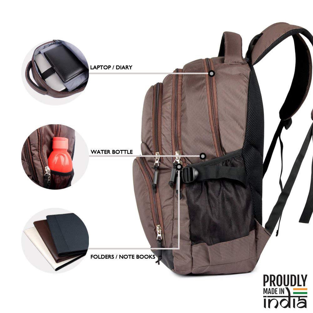 THE CLOWNFISH 30 Ltrs Peanut Brown Laptop Backpack (TCFBPPO-SKPBR1)