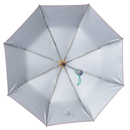 THE CLOWNFISH Umbrella Polka Dot Series 3 Fold Auto Open Waterproof Water Repellent Nylon Double Coated Silver Lined Umbrellas For Men and Women (Green with Yellow border)