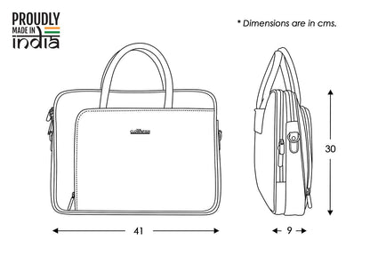 The Clownfish Trident Series Laptop Briefcase 15.6 inch Laptop Bag Messenger Bag (Dark Brown)