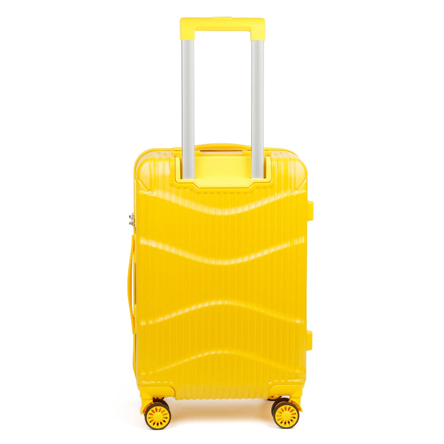 THE CLOWNFISH Ballard Series Luggage Abs & Polycarbonate Exterior Suitcase Eight Wheel Trolley Bag With Spinner Wheels, With Tsa Lock- Yellow (Small Size, 55 Cm-22 Inch)