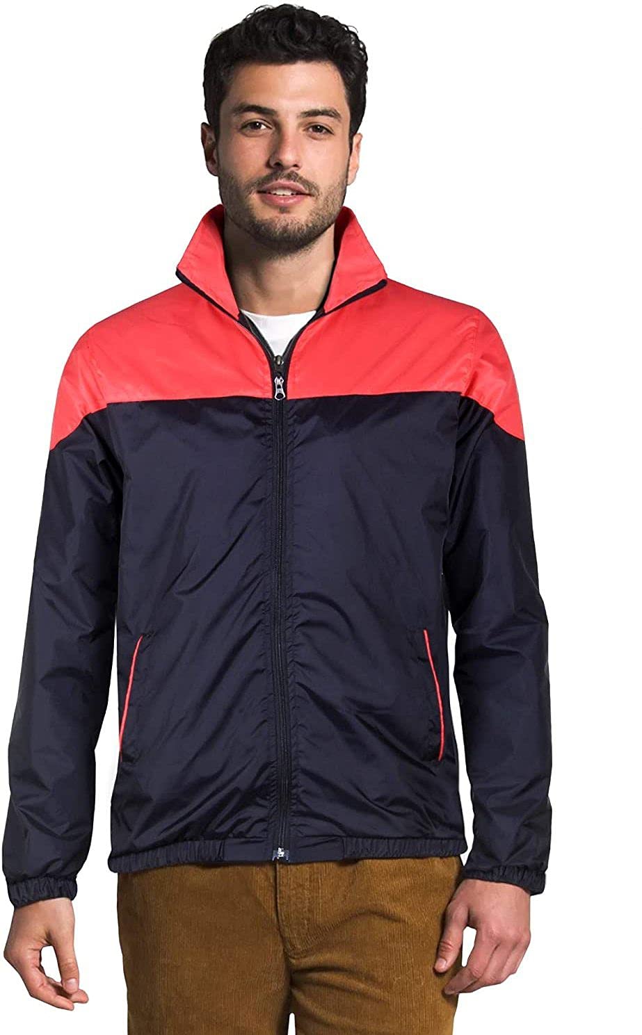 THE CLOWNFISH Men's Activewear Jacket- 2XL Size (Blue & Red)