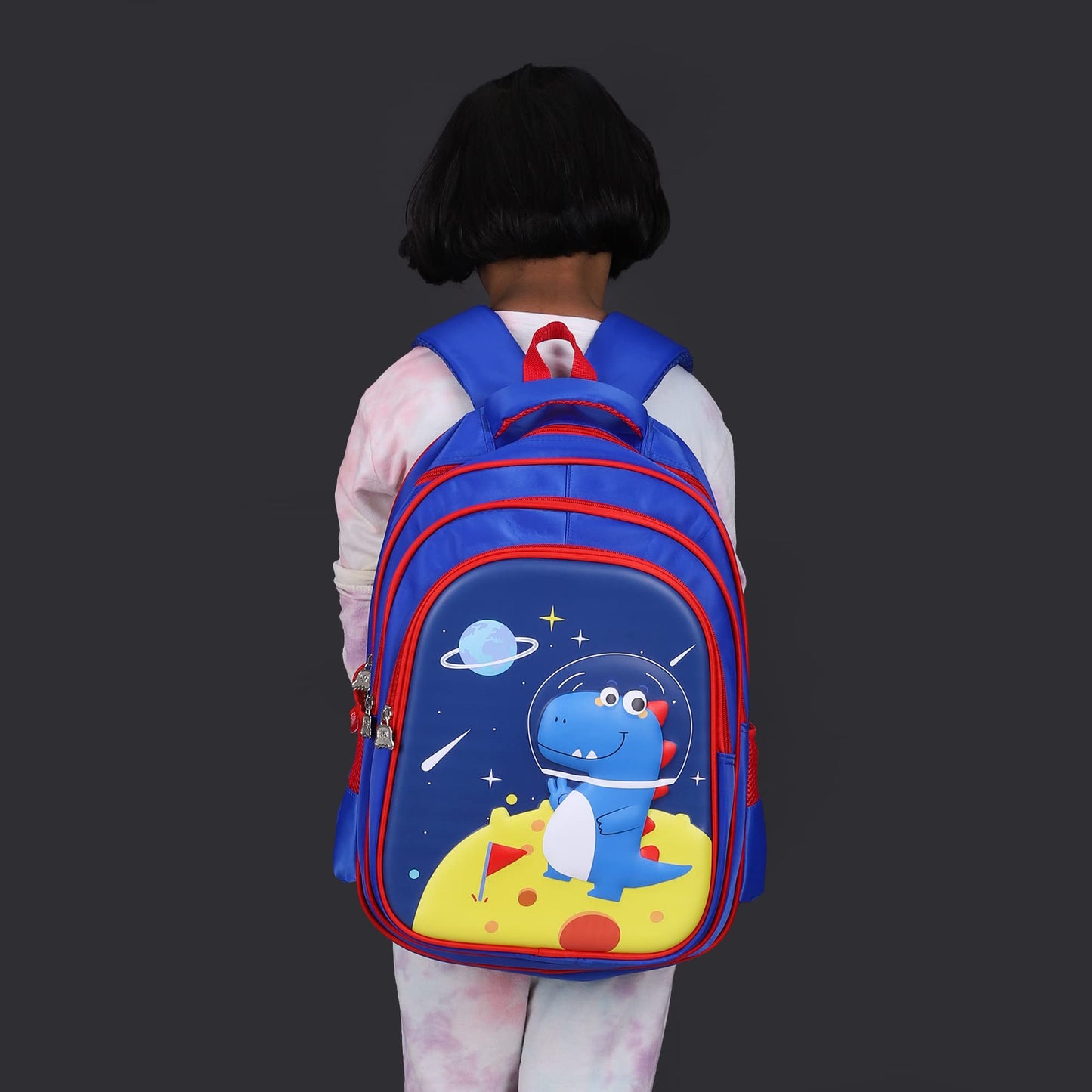 THE CLOWNFISH Kidventure Series Polyester 23 Litres Kids Standard Backpack School Bag Daypack Sack Picnic Bag For Tiny Tots Child Age 5-7 Years (Royal Blue), 23 Litre