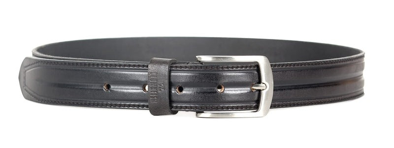 Clownfish olive black textured belt - business casual style