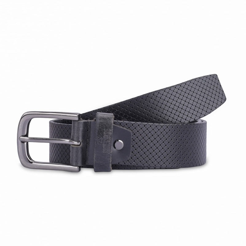 Clownfish men's leather belt - embossed design