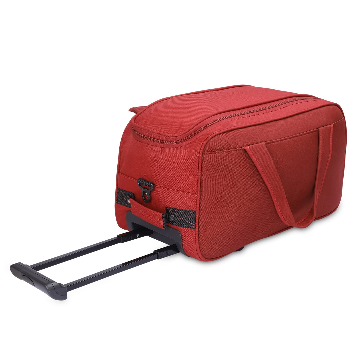 The Clownfish Ricardo 48 liters Polyester Travel Duffle Trolley Bag Duffel Bag with Wheels (Red)