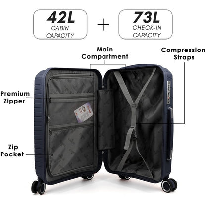 Denzel Series Set of 2 Trolley bags Navy Blue (Small, Medium)