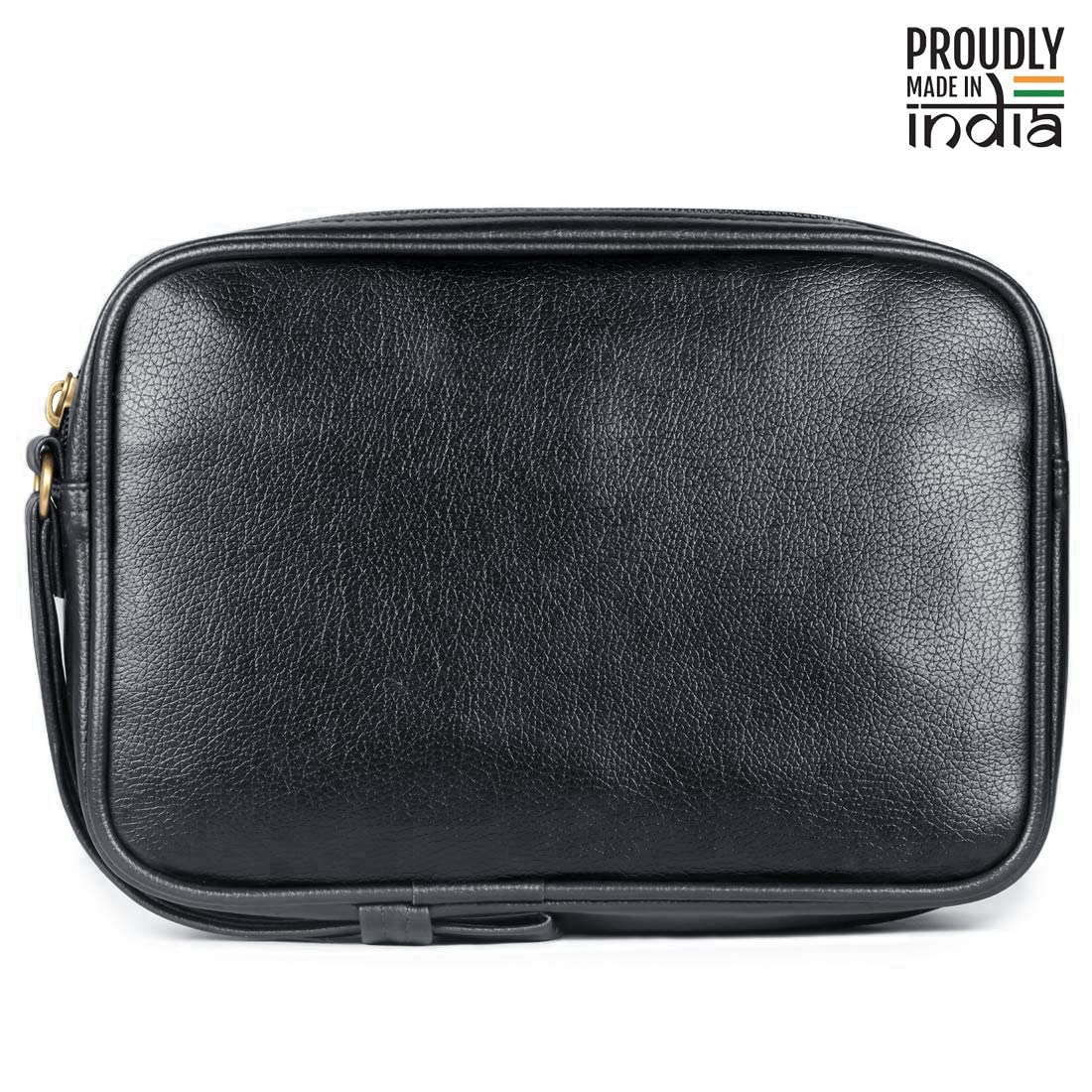 THE CLOWNFISH Men Multipurpose Travel Pouch Money Cash Pouch Wrist Handbag Coin Bag (Black)