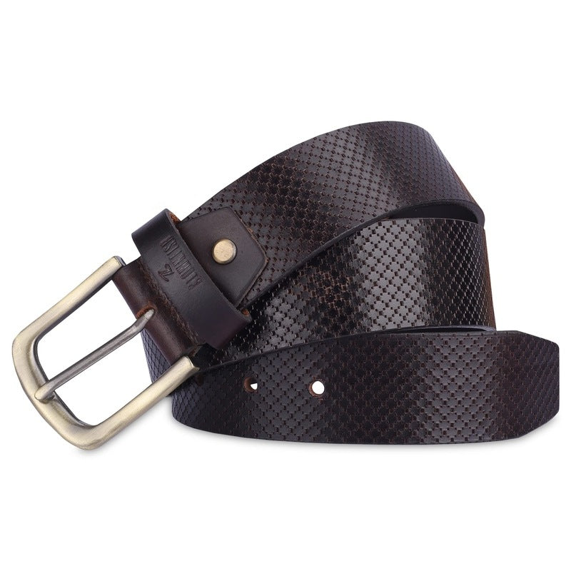 Clownfish men's embossed design belt - Office attire