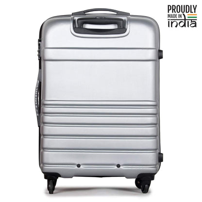 THE CLOWNFISH Stride Set of 3 Luggage Polypropylene Hard case 4 Wheel Check-in Trolley Bags Carry-On Suitcases- Grey (Small-56 cm, Medium-65 cm, Large-75 cm)