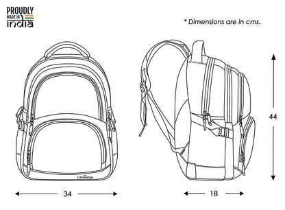 THE CLOWNFISH 30 Ltrs Peanut Brown Laptop Backpack (TCFBPPO-SKPBR1)