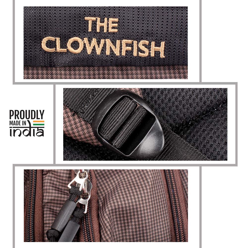 THE CLOWNFISH 30 Ltrs Peanut Brown Laptop Backpack (TCFBPPO-SKPBR1)