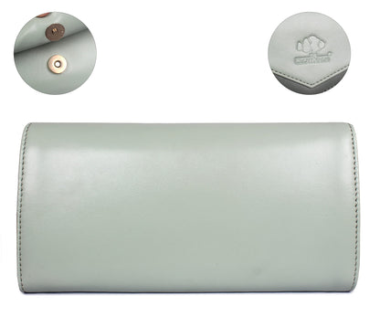 THE CLOWNFISH Lucia Collection Womens Wallet Clutch Ladies Purse with multiple card slots (Pistachio Green)