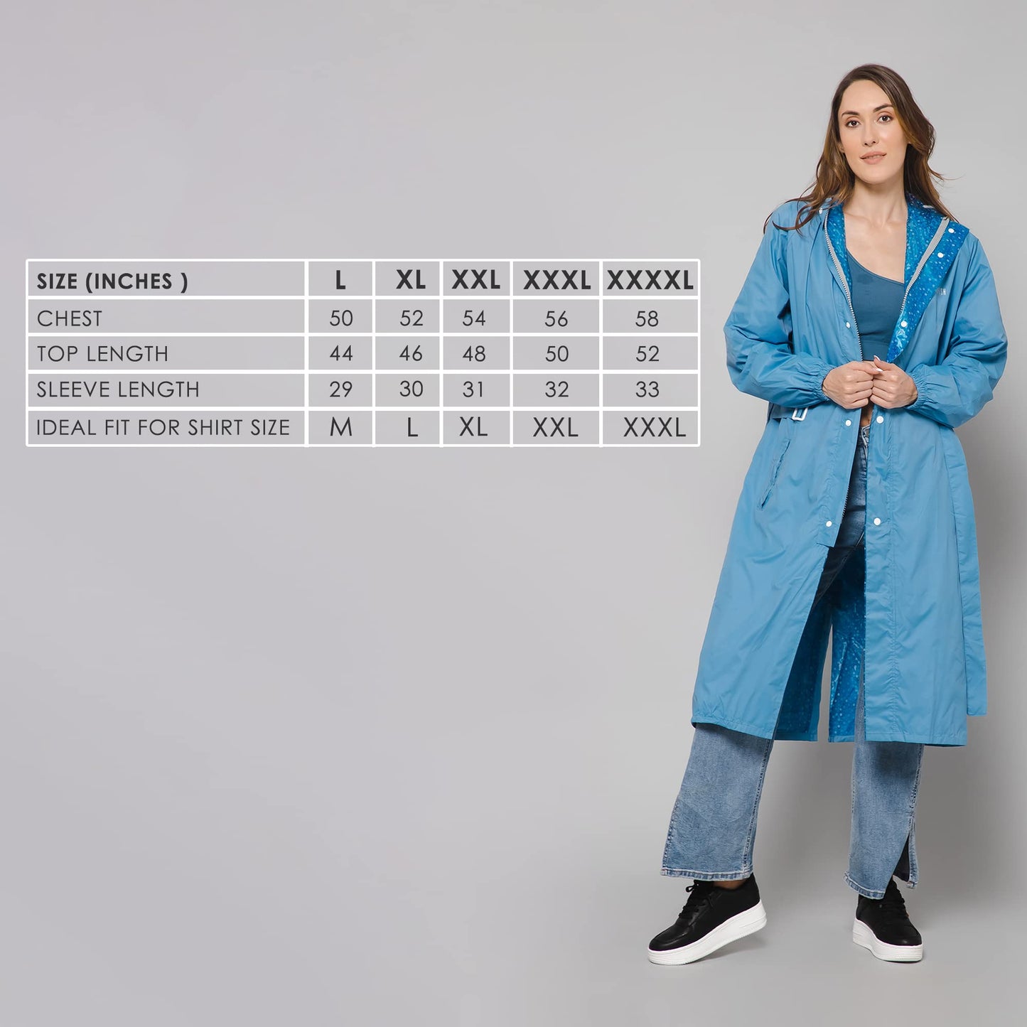 THE CLOWNFISH Raincoats for Women Rain Coat for Women Longcoat Raincoat for Ladies Waterproof Reversible Double Layer. Aquashield Series (Baby Pink, XXXX-Large)