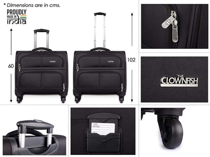 THE CLOWNFISH Drifter 44 litre Polyester Black Laptop Roller Case