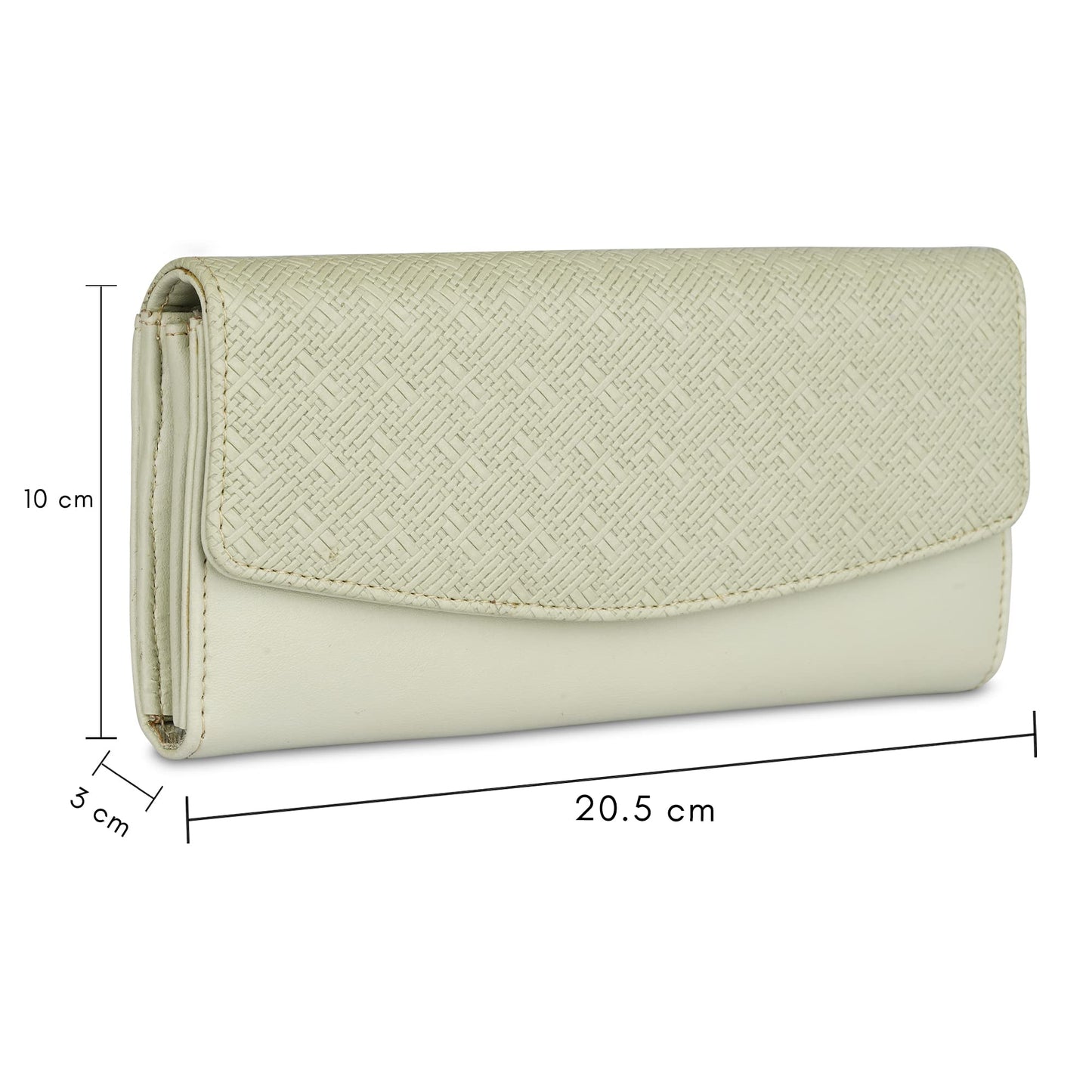 THE CLOWNFISH Remy Collection Womens Wallet Clutch Ladies Purse with Multiple Card Slots (Pista Green)