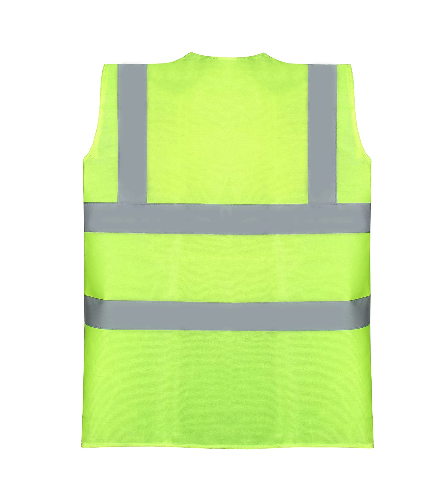 THE CLOWNFISH Pack Of 10 Hi-Vis Reflective Safety Vest Unisex Polyester Workwear Jacket Safety Coat with Reflective Tape for Traffic Sports Construction Site (XL, Green)