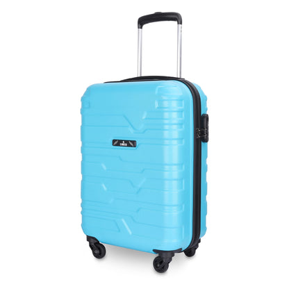 THE CLOWNFISH Abs Arsenio Series Luggage Abs Hard Case Suitcase Four Wheel 4 Spinner Wheels Trolley Bag - Sea Green (55 Cm, 22 Inch), Blue, Small