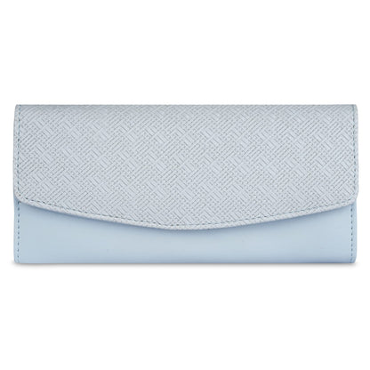 THE CLOWNFISH Remy Collection Womens Wallet Clutch Ladies Purse with Multiple Card Slots (Sky Blue)