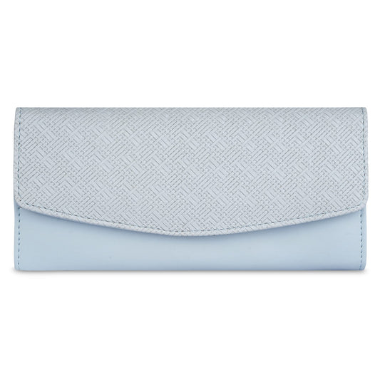 THE CLOWNFISH Remy Collection Womens Wallet Clutch Ladies Purse with Multiple Card Slots (Sky Blue)