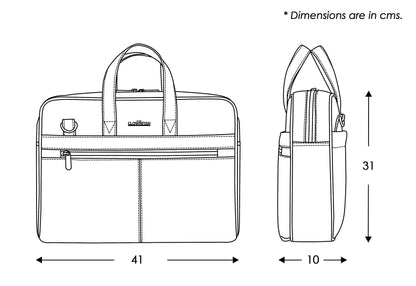 THE CLOWNFISH Reuben Laptop Messenger Bag for 14 inch laptops - Cinnamon