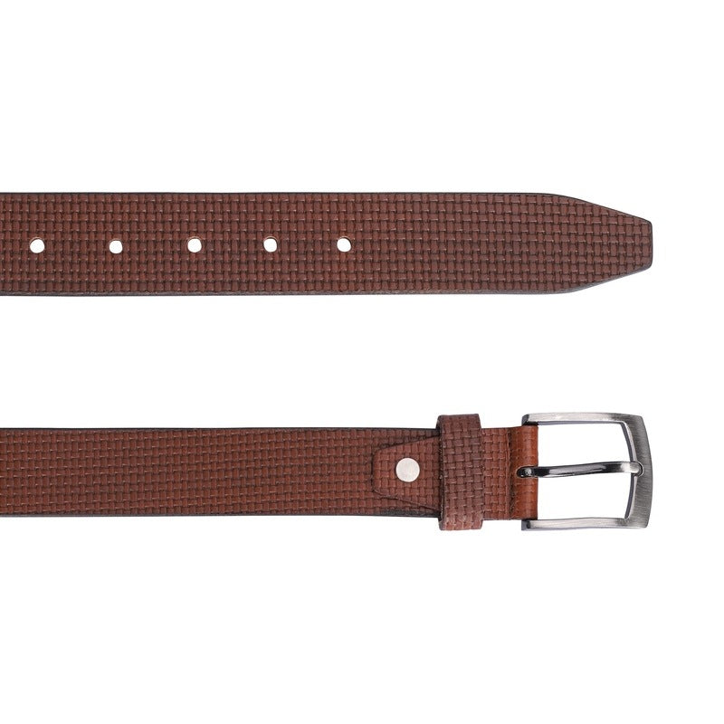 Clownfish Men's Tan Leather Belt - perfect for casual outings