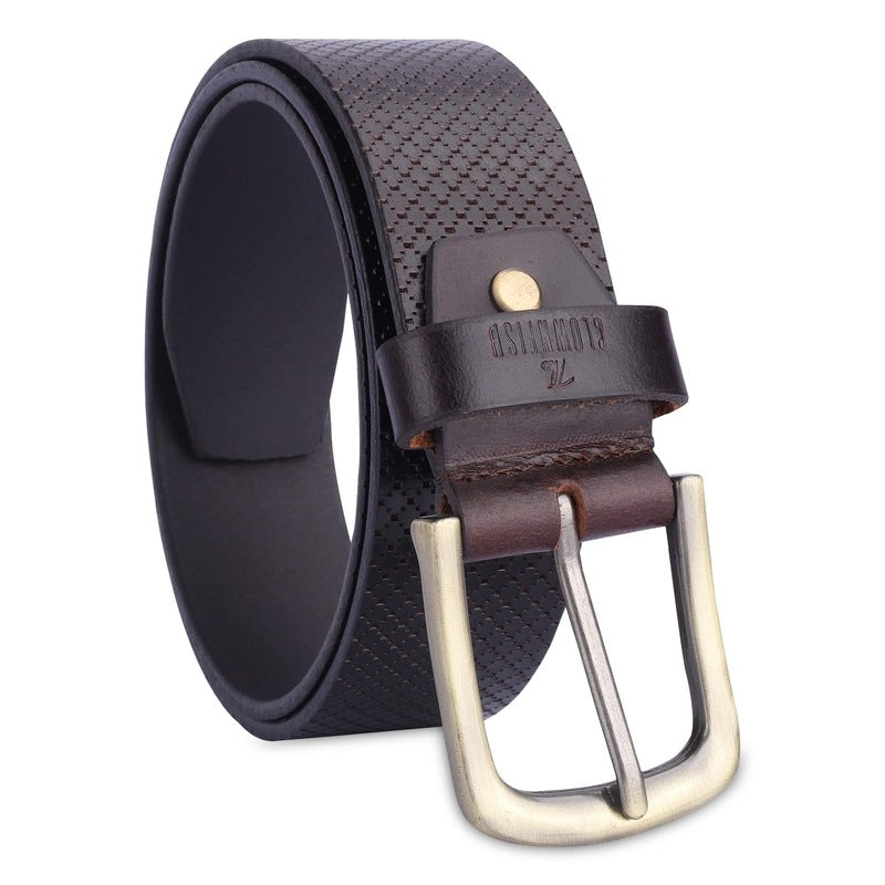 Clownfish dark chocolate leather belt - Formal dressing