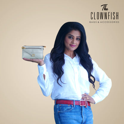 THE CLOWNFISH Priscilla Collection Womens Wallet Clutch Sling Bag Ladies Purse with Multiple Card holders (Pistachio Green)