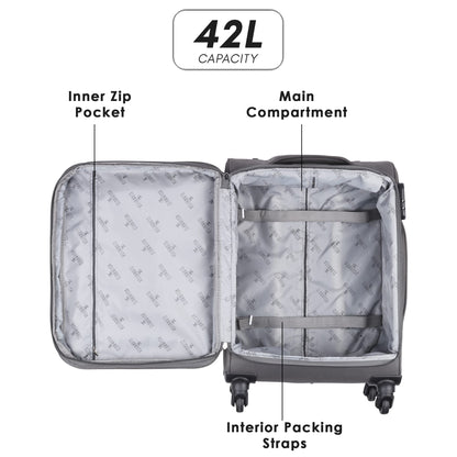 Jarek Series  Cabin Luggage Grey (Small)