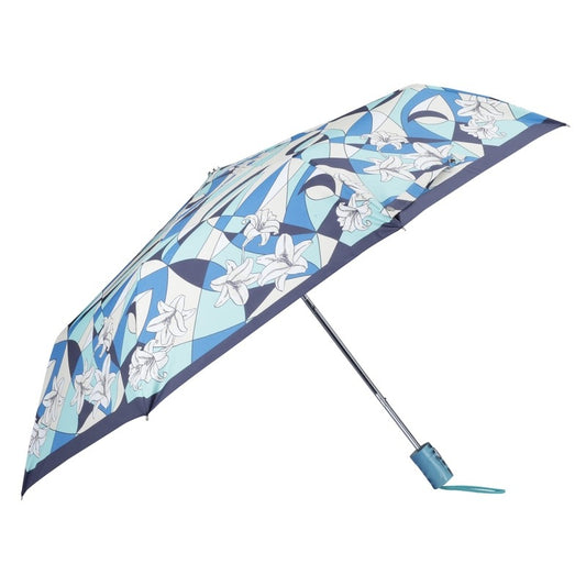 THE CLOWNFISH Umbrella Splash Series 3 Fold Auto Open Waterproof Water Repellent 190 T Immitation Nylon Double Coated Silver Lined Umbrellas For Men and Women (Blue)