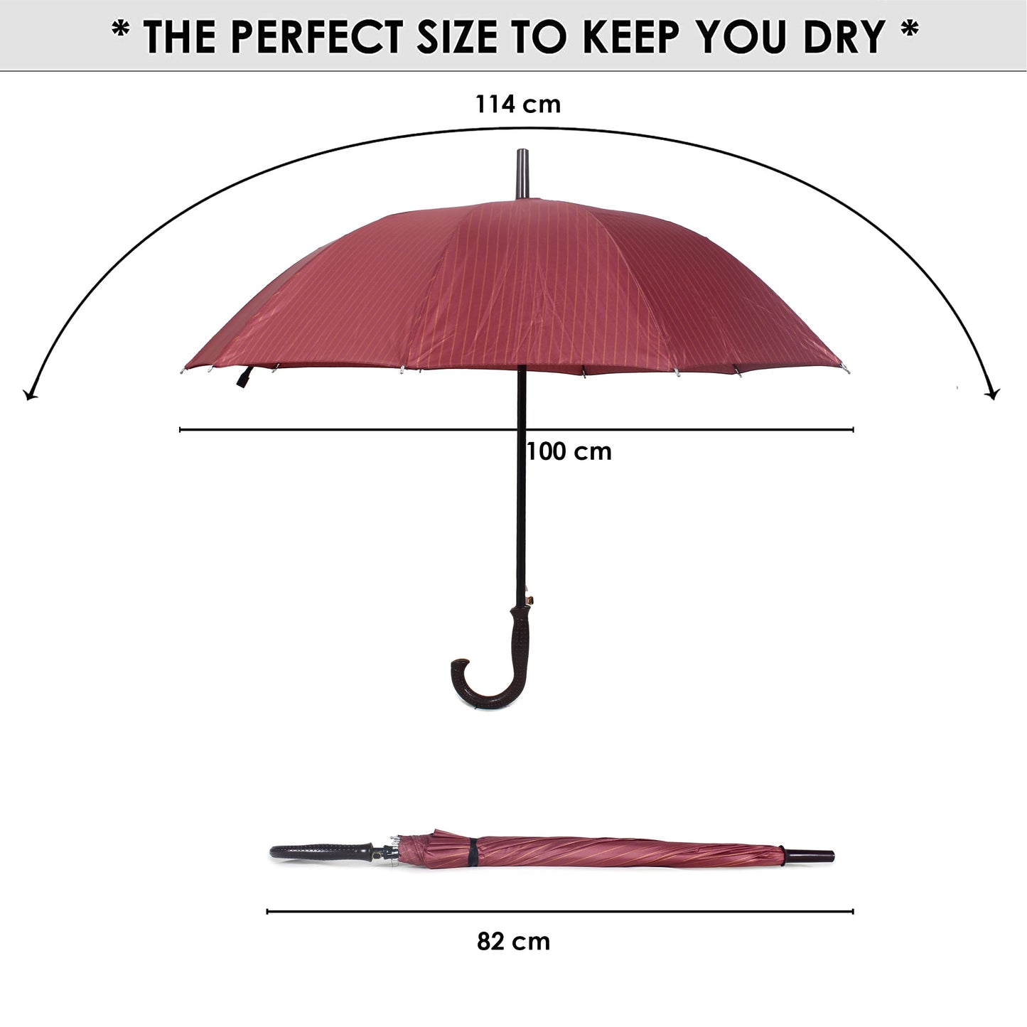 THE CLOWNFISH Umbrella Single Fold Auto Open Waterproof Pongee Umbrellas For Men and Women (Crimson Red)