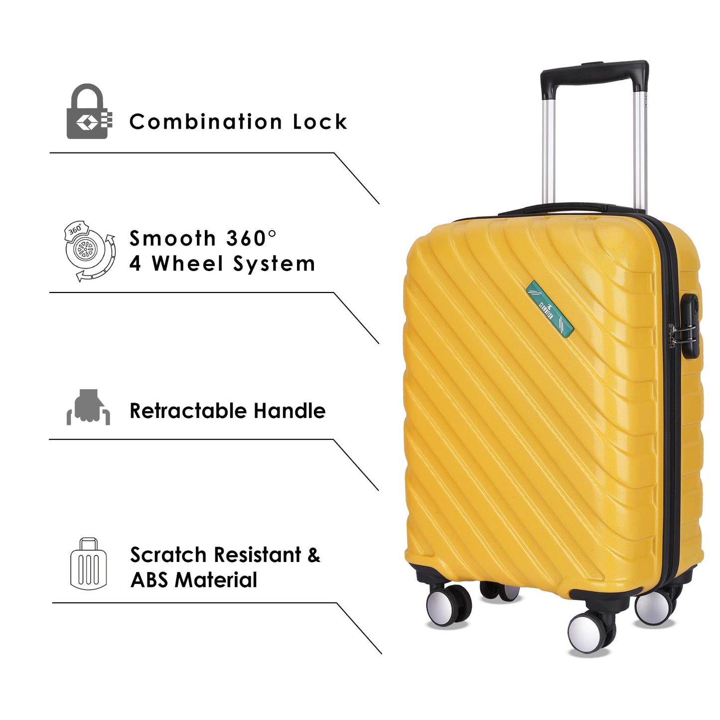 Wanderwheels Series Cabin Luggage Sunshine Yellow (Small)