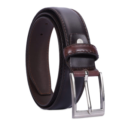 THE CLOWNFISH Men's Genuine Leather Belt - Dark Brown (Size-32 inches)